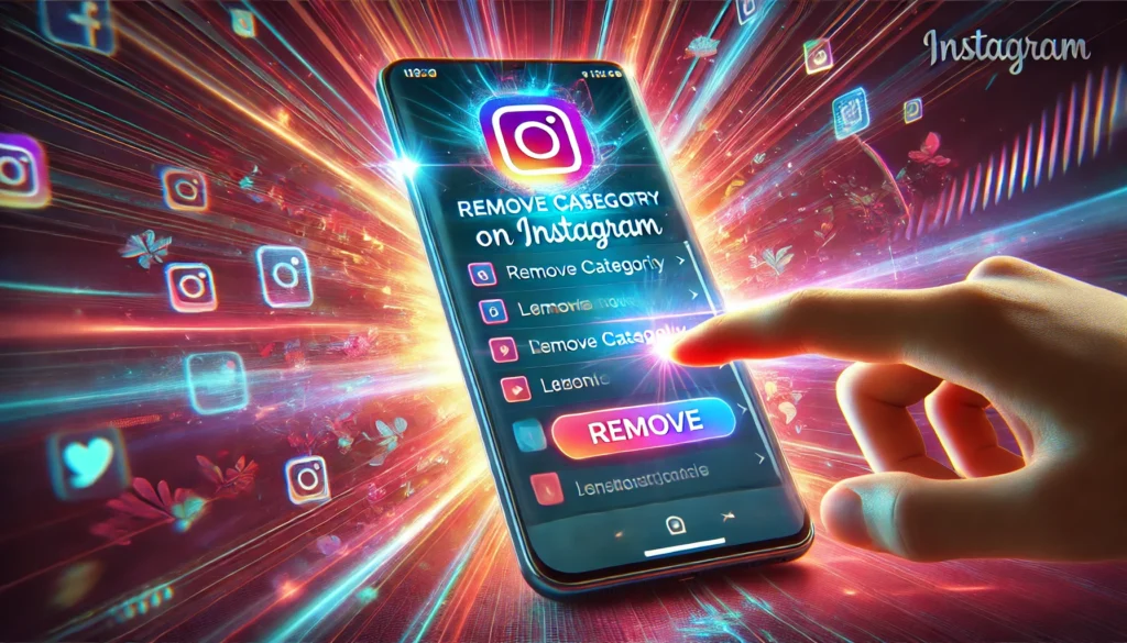 How to remove category on Instagram